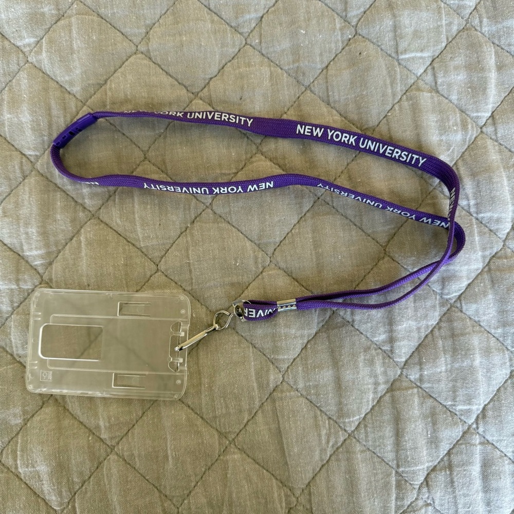 New York University Lanyard and Card Holder